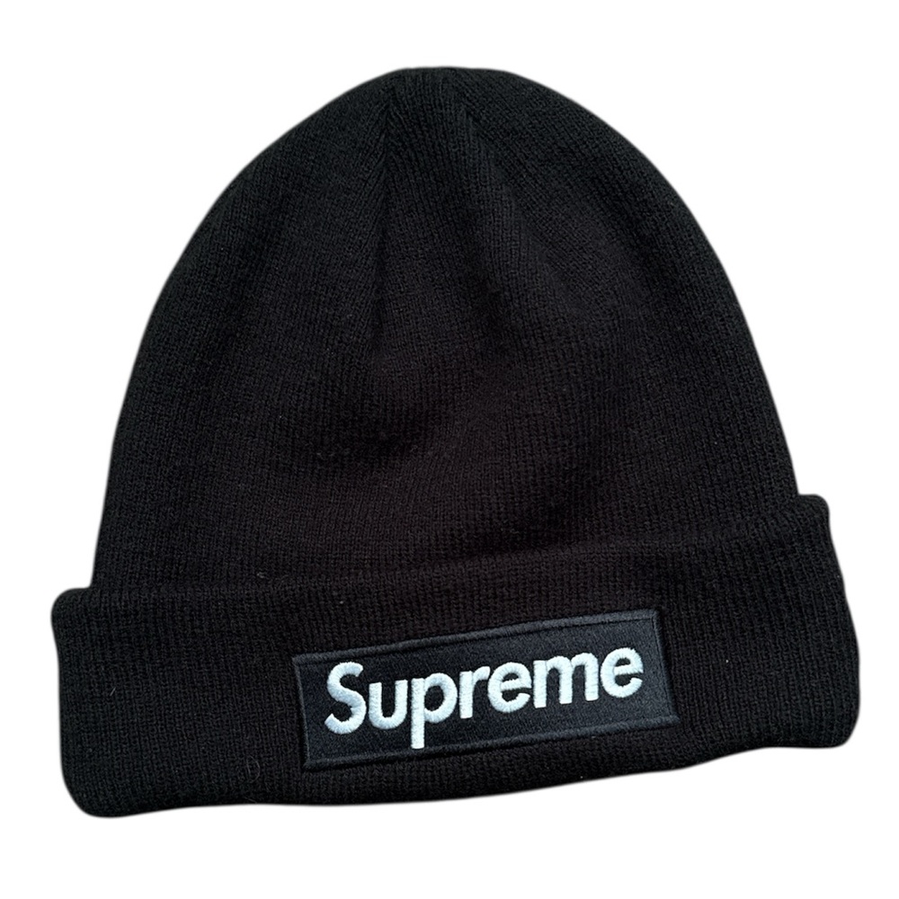 Black Suprem Box Logo Beanie